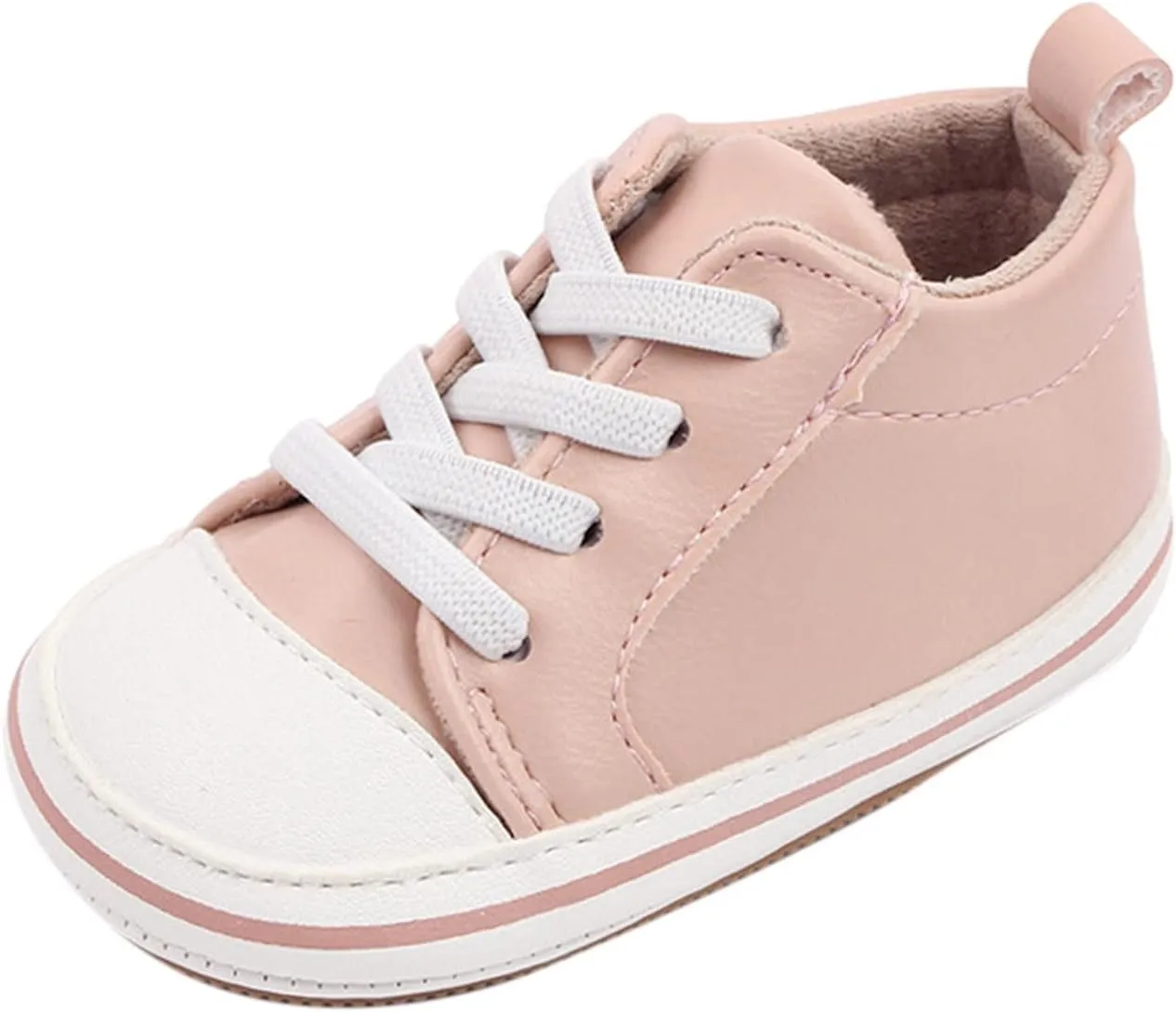 Infant PU Leather Slip On Walking Shoes Baby Boys Girls Soft Rubber Sole Sneakers Toddler Anti-Slip Platform Shoes