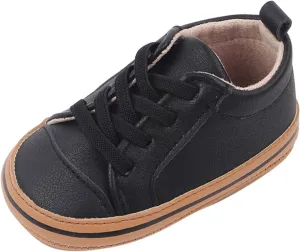 Infant PU Leather Slip On Walking Shoes Baby Boys Girls Soft Rubber Sole Sneakers Toddler Boys Casual Dress Shoes