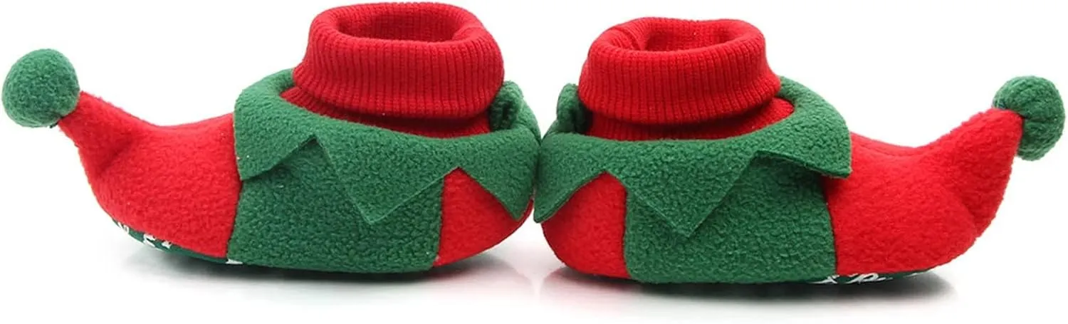 Infant Toddle Footwear Winter Warm Floor Shoes Soft Sole Indoor Warm Christmas Toddler Shoes Basketball Shoes with Strap
