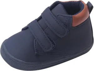 Infant Toddler Boys Girls Ankle Sneakers Baby PU Leather High Tops Soft Anti-Slip Sole First Walking Girl Rubber Shoes