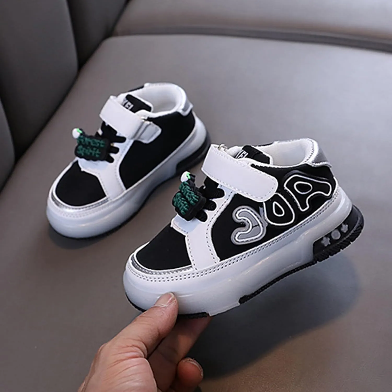 Infant Toddler LED Sneakers for Boys Girls Light Up Breathable Lightweight Soft Sole Casual First Walking Shoes Top 10