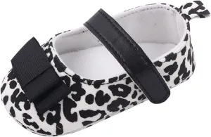 Infant Toddler Shoes Soft Sole Leopard Print Hook Loop Princess Shoes Lightweight Breathable Toddler Shoes Toddler Shoes Girls Size 5 Black