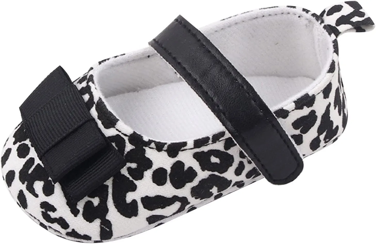 Infant Toddler Shoes Soft Sole Leopard Print Hook Loop Princess Shoes Lightweight Breathable Toddler Shoes Toddler Shoes Girls Size 5 Black