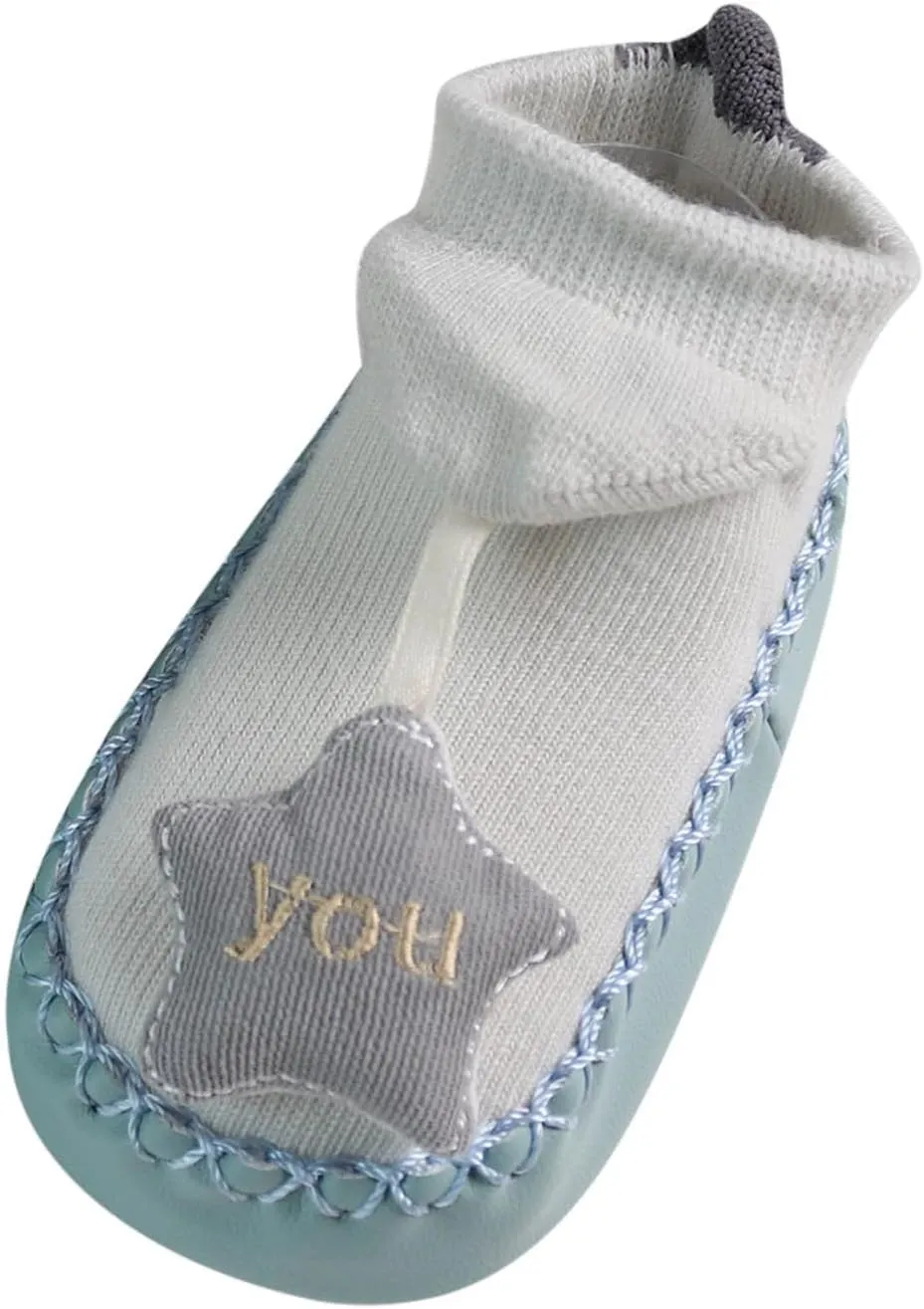 Infant Toddler Shoes Soft Sole Toddler Shoes Star Decoration Non Slip Breathable Socks Toddler Jelly (White, 0 Month)