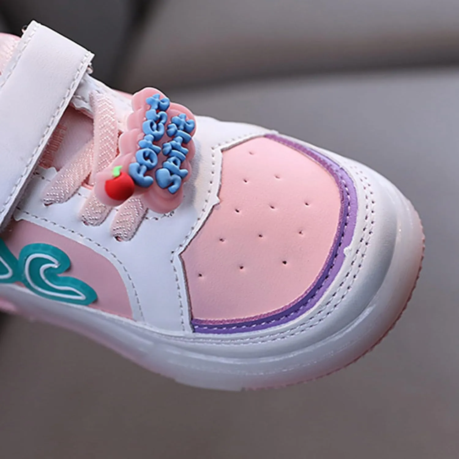 Infant Toddler Sneakers for Boys Girls Light Up Breathable Lightweight Soft Sole Casual Kids Big Girl Shoe Size 2