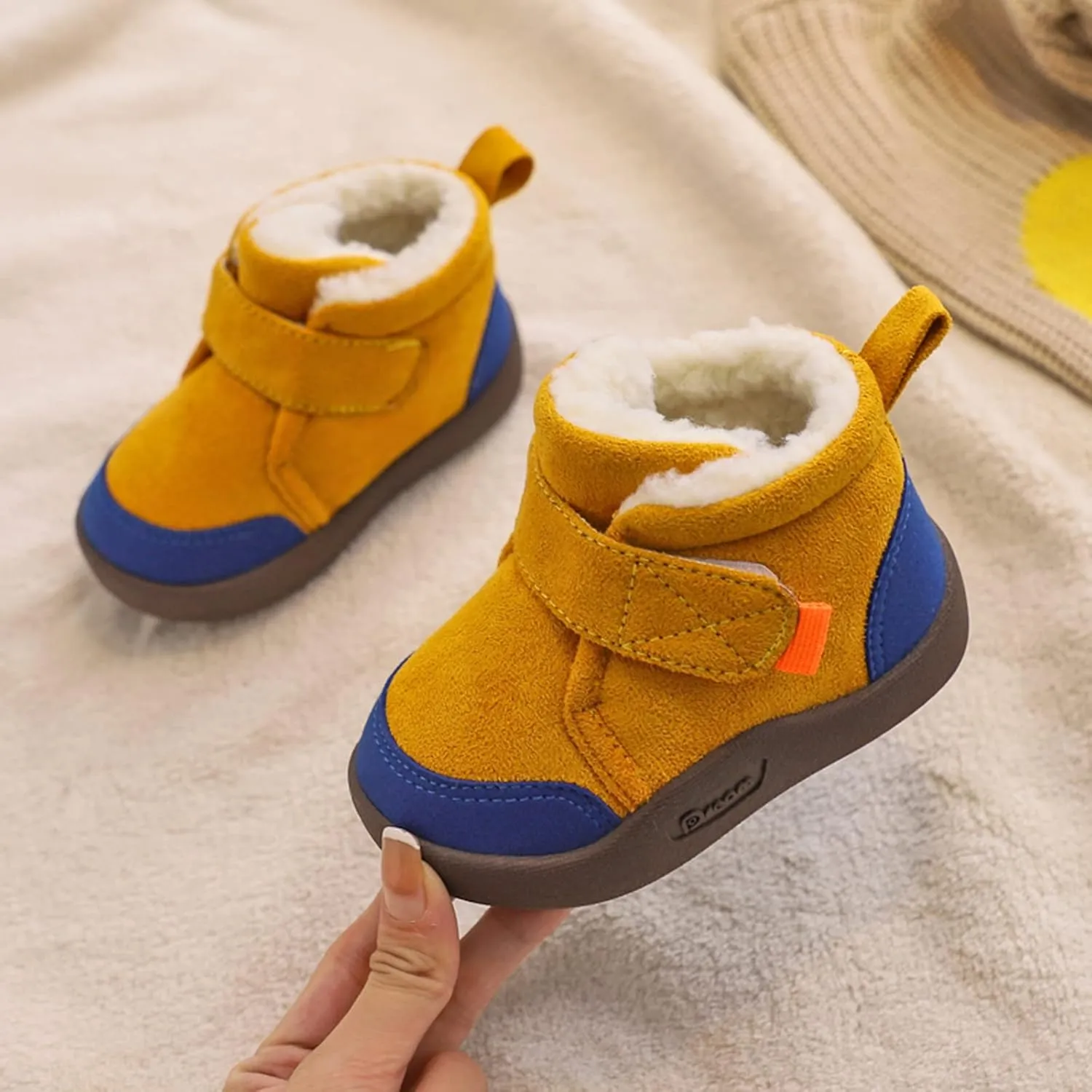 Infant Walking Shoes Boys Baby Shoes Toddler Boots Soft Bottom Toddler Shoes Plus Velvet Thick Non Slip Large Cotton Shoes Baby Boy Boot Shoes
