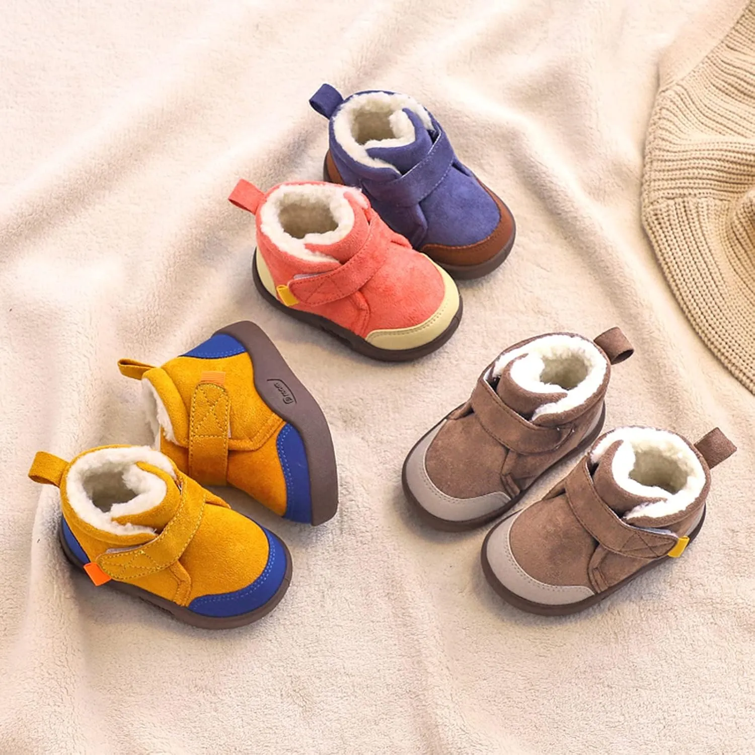Infant Walking Shoes Boys Baby Shoes Toddler Boots Soft Bottom Toddler Shoes Plus Velvet Thick Non Slip Large Cotton Shoes Baby Boy Boot Shoes