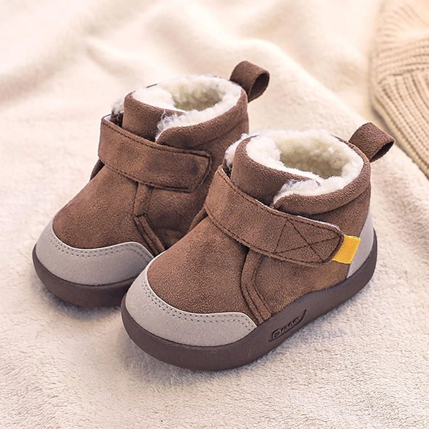 Infant Walking Shoes Boys Baby Shoes Toddler Boots Soft Bottom Toddler Shoes Plus Velvet Thick Non Slip Large Cotton Shoes Baby Boy Boot Shoes
