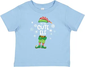 inktastic Funny Christmas I'm The Cute Elf with Shoes and Hat Baby T-Shirt