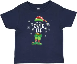 inktastic Funny Christmas I'm The Cute Elf with Shoes and Hat Baby T-Shirt