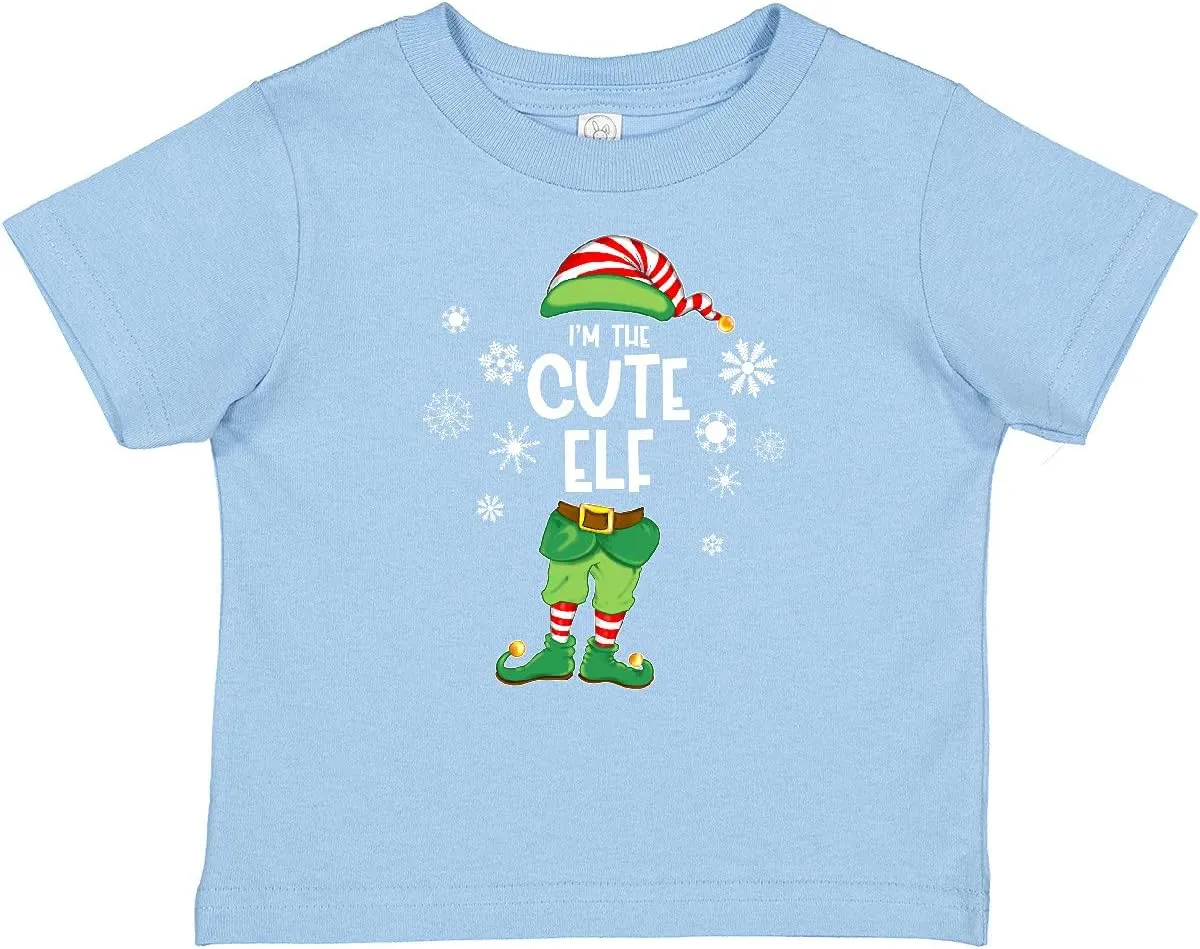 inktastic Funny Christmas I'm The Cute Elf with Shoes and Hat Baby T-Shirt