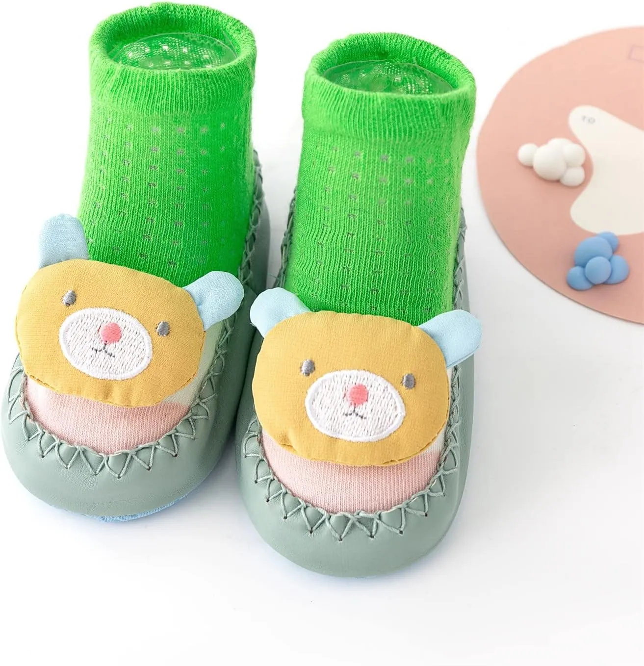 JINCAIHONG Sock Shoes for Toddler Babys First Walking Shoes Kids Girls Soft Sole Slipper Socks with Grips