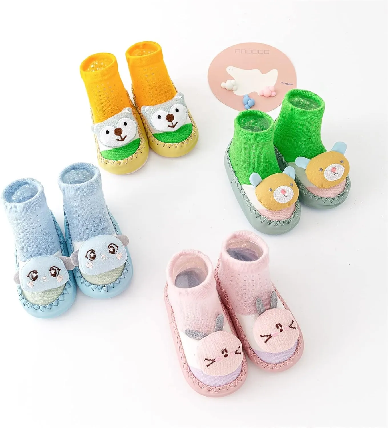 JINCAIHONG Sock Shoes for Toddler Babys First Walking Shoes Kids Girls Soft Sole Slipper Socks with Grips