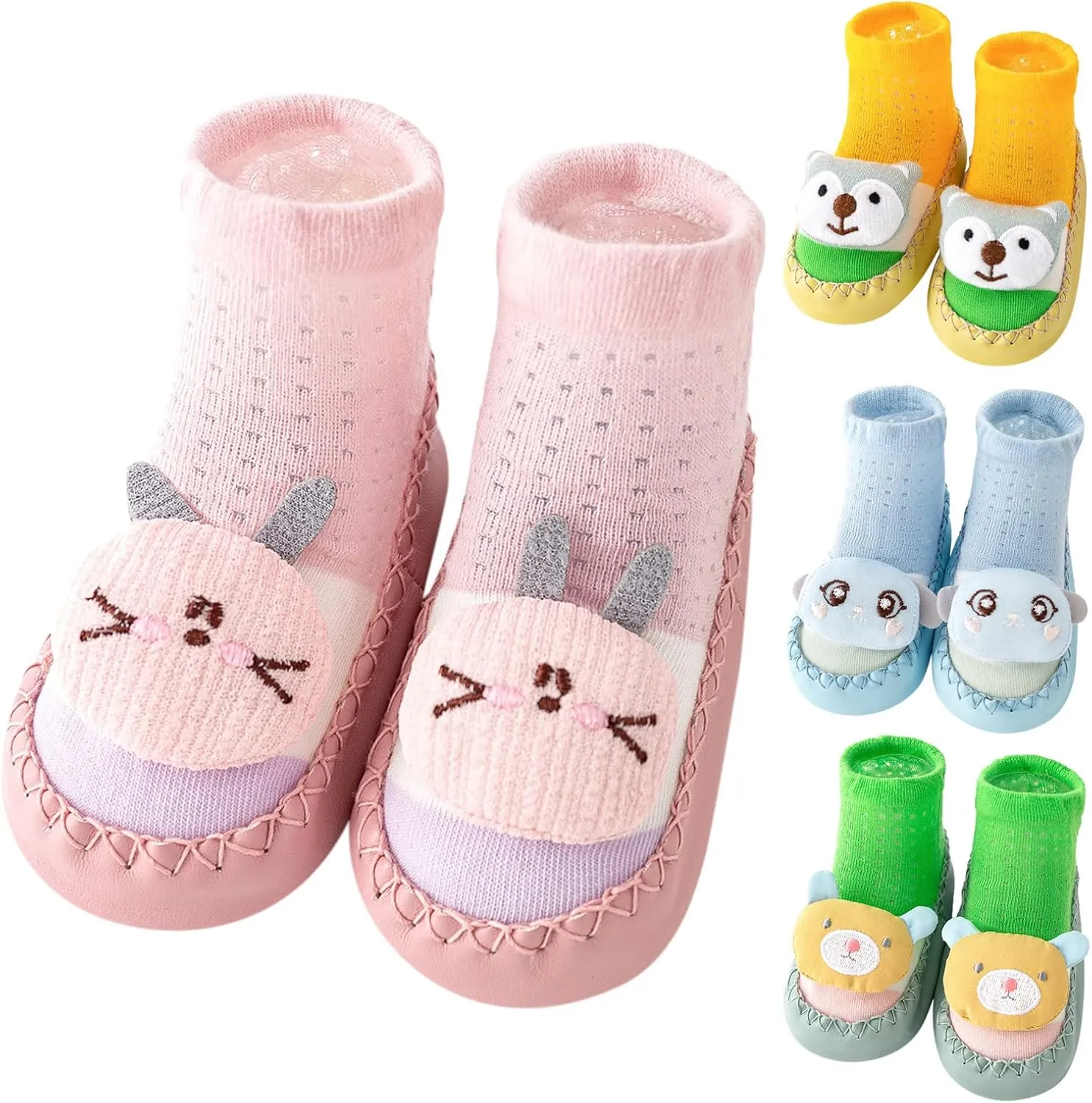 JINCAIHONG Sock Shoes for Toddler Babys First Walking Shoes Kids Girls Soft Sole Slipper Socks with Grips