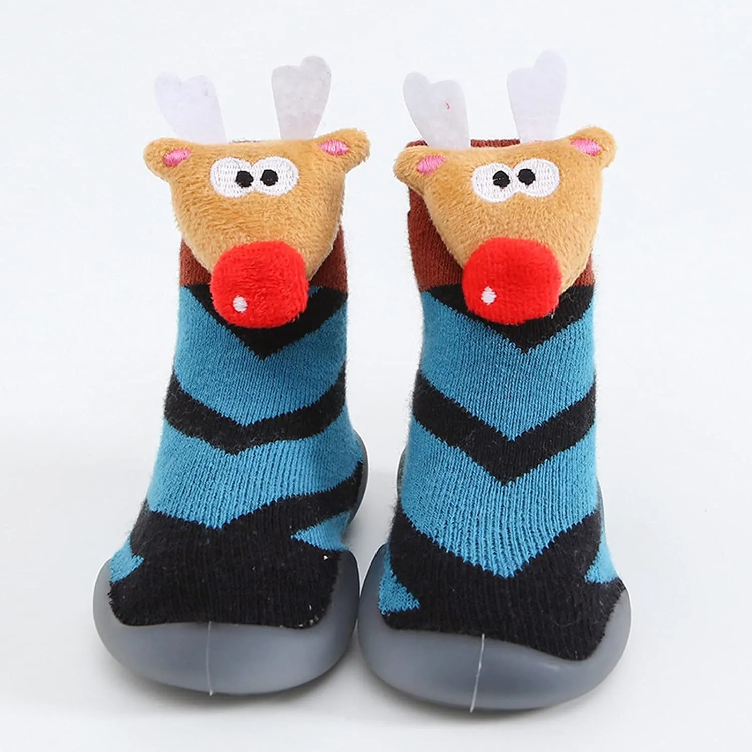 JINCAIHONG Toddler Slipper Socks with Soft Rubber Sole Baby First Walking Shoes Slip On Sneakers Kids House Slippers