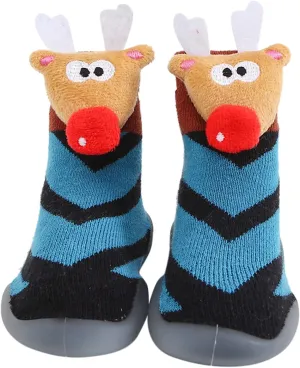 JINCAIHONG Toddler Slipper Socks with Soft Rubber Sole Baby First Walking Shoes Slip On Sneakers Kids House Slippers
