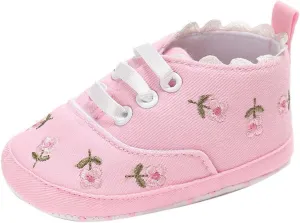 Kid Sneakers -Slip Crib Sole Infant Soft Baby Floral Girls Canvas Shoes Baby Shoes Kids Shoes