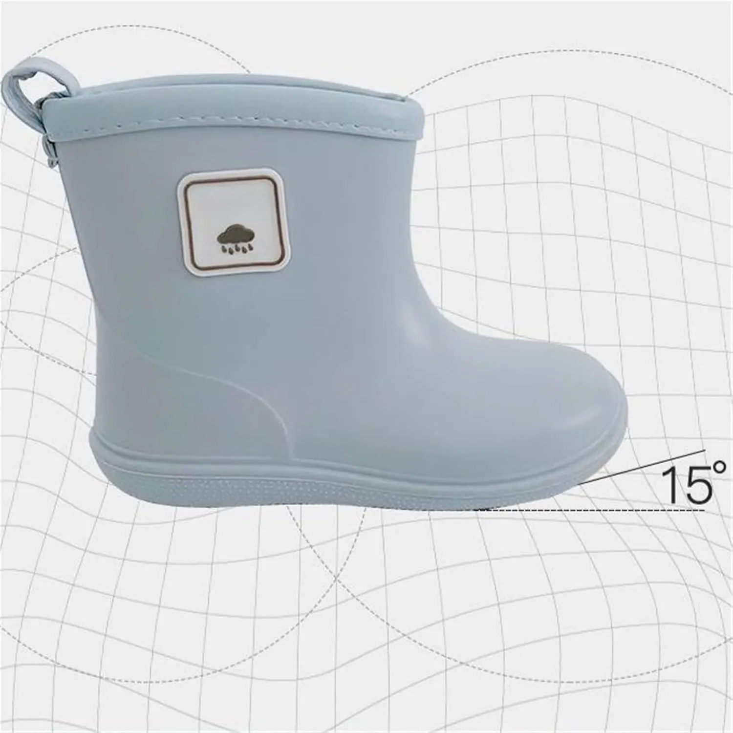 Kids Baby Easy On Rain Shoes Boots for Toddler Short Rain Boots Lightweight Rainy Day Shoes Rain Boots