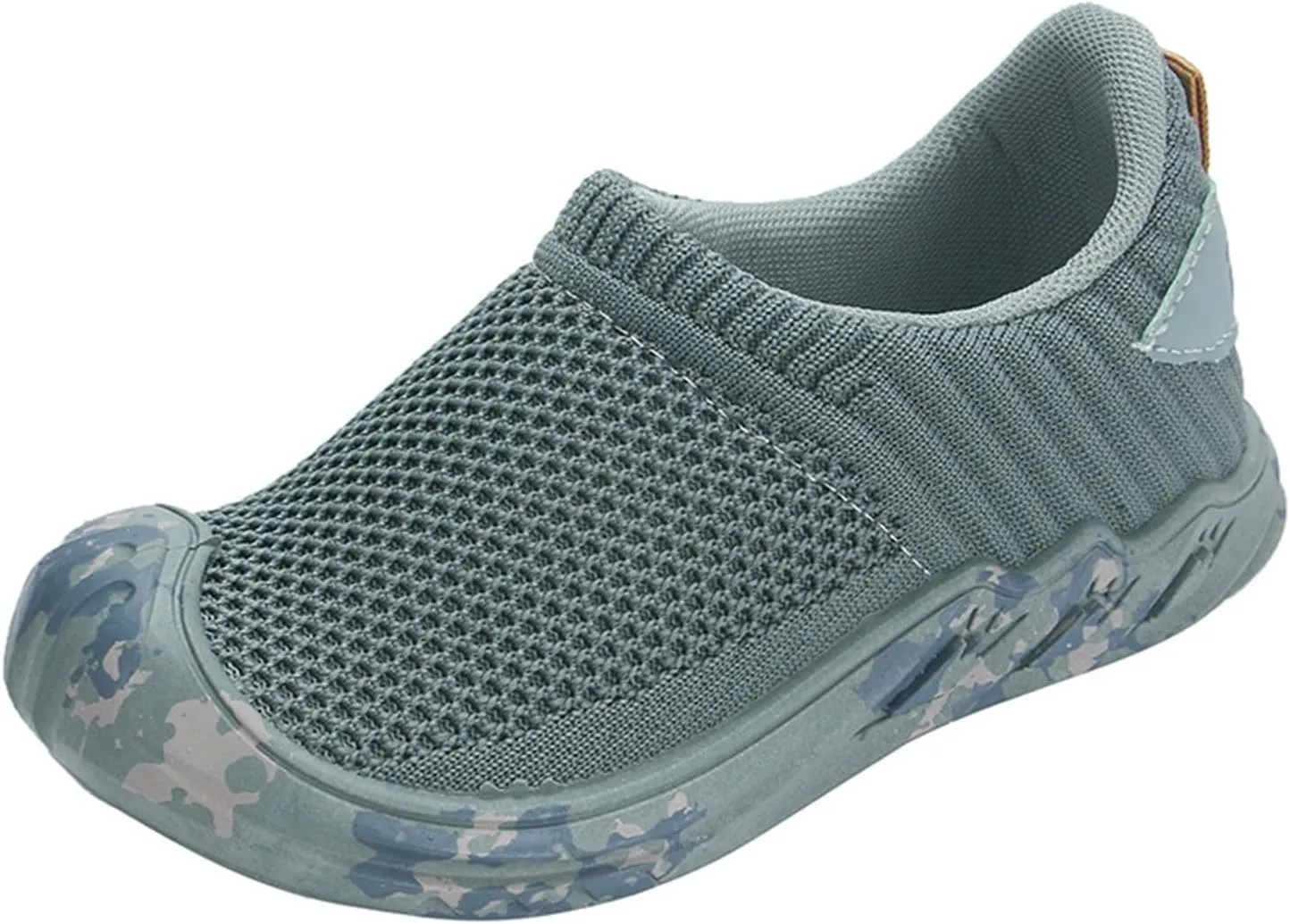 Kids Boys Athletic Shoes Breathable Mesh Lightweight Running Sneakers Toddlers Slip-On Soccer Barefoot Walking Sport Shoes