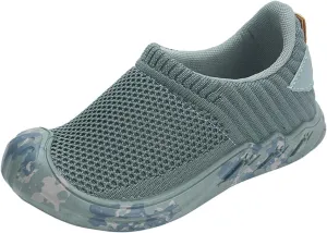 Kids Boys Athletic Shoes Breathable Mesh Lightweight Running Sneakers Toddlers Slip-On Soccer Barefoot Walking Sport Shoes