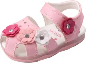 Kids Fashion Sneakers Baby Flowers Girls Shoes Sandals Toddler Infant Kids LED Luminous Baby Shoes