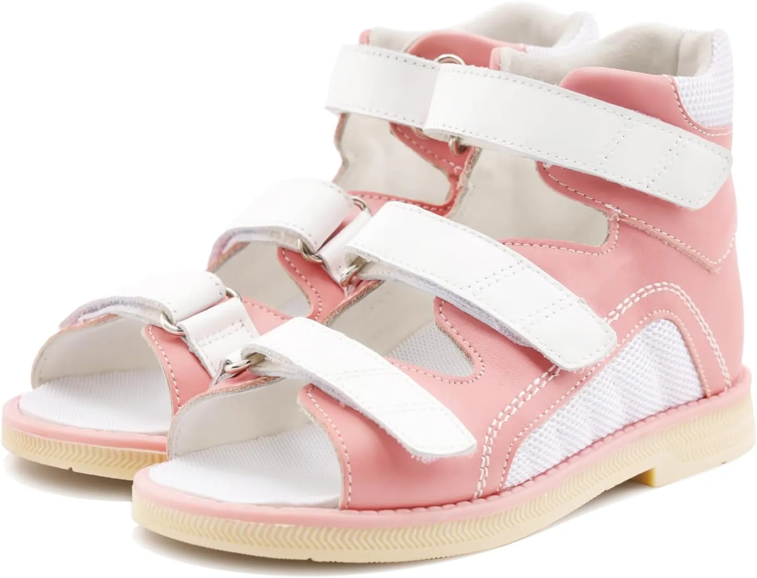 Kids Orthopedic Sandals with Arch and Ankle Support,High Top Shoes