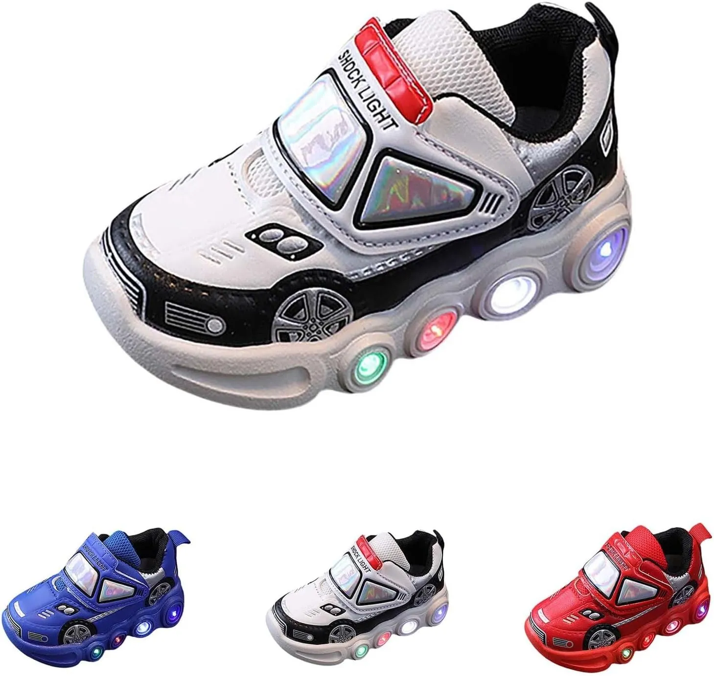 Kids Running Shoes Fashion LED Light Baby Shoes Casual Children Shoes Boys Girls Sandals Soft Anti-Slip Sole PU Shoes