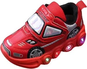 Kids Running Shoes Fashion LED Light Baby Shoes Casual Children Shoes Boys Girls Sandals Soft Anti-Slip Sole PU Shoes