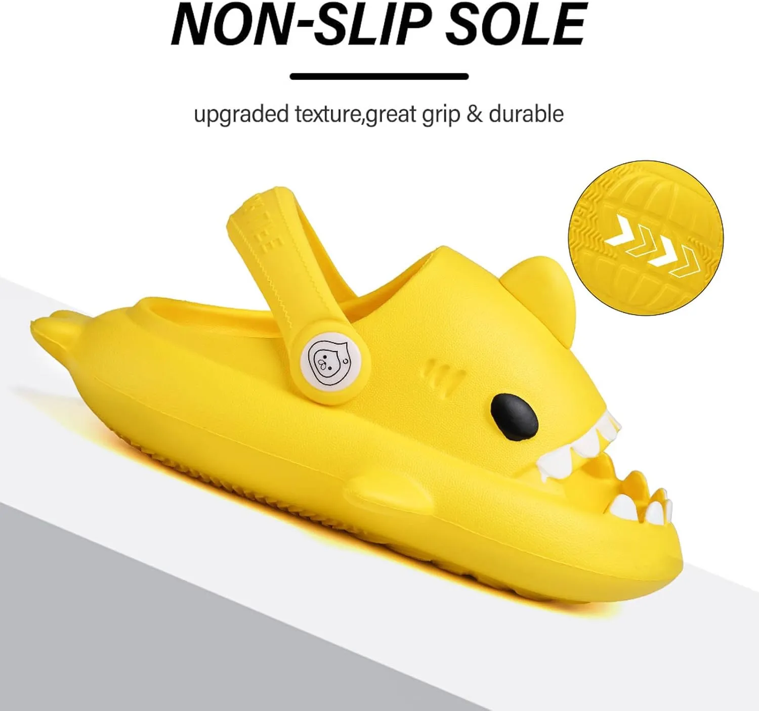 Kids Shark Slides, Shark Slippers for Kids Boys Girls, Cloud Pillow Slides with Thick Sole, Soft, Non-slip
