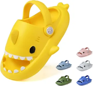 Kids Shark Slides, Shark Slippers for Kids Boys Girls, Cloud Pillow Slides with Thick Sole, Soft, Non-slip