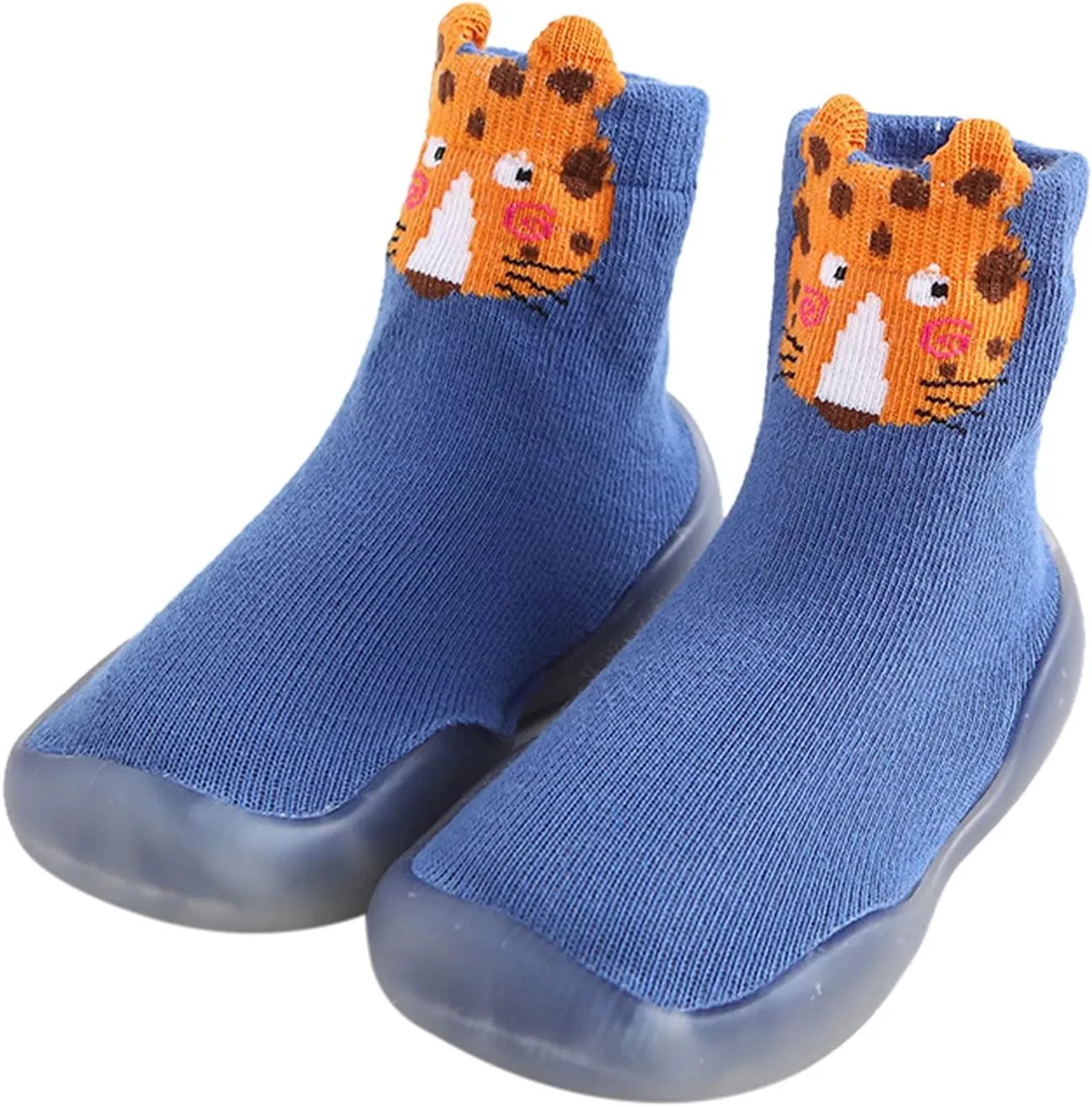 Kids Slippers Boys with Strap Toddler Baby Boys Girls Solid Warm Knit Soft Sole Rubber Boys Size 4 Slippers