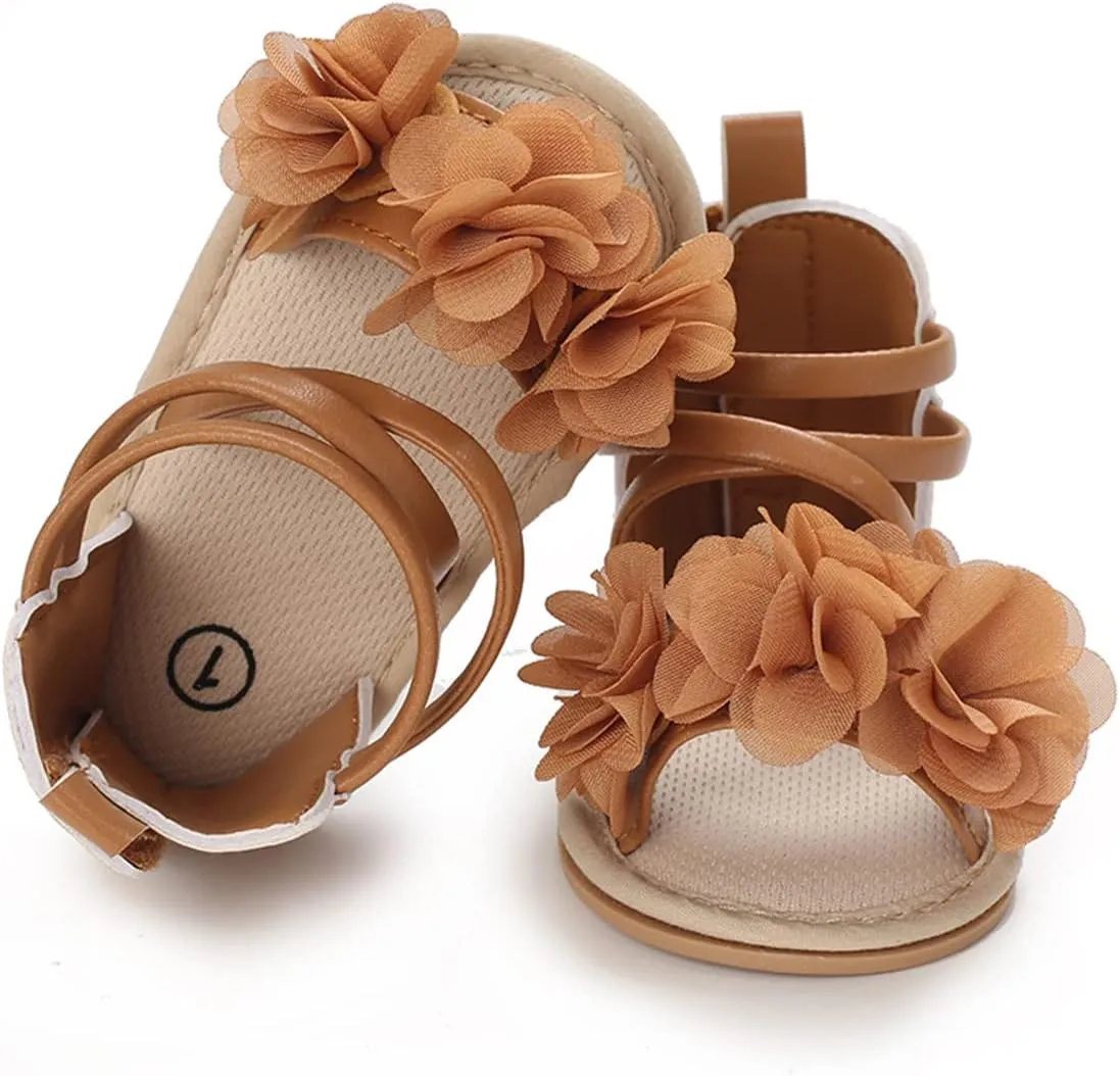 LAFEGEN Baby Boys Girls Summer Sandals 2 Straps Anti Slip Soft Sole Beach Infant Shoes Toddler First Walker Newborn Crib Shoes(3-18Months)