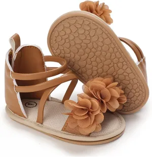 LAFEGEN Baby Boys Girls Summer Sandals 2 Straps Anti Slip Soft Sole Beach Infant Shoes Toddler First Walker Newborn Crib Shoes(3-18Months)