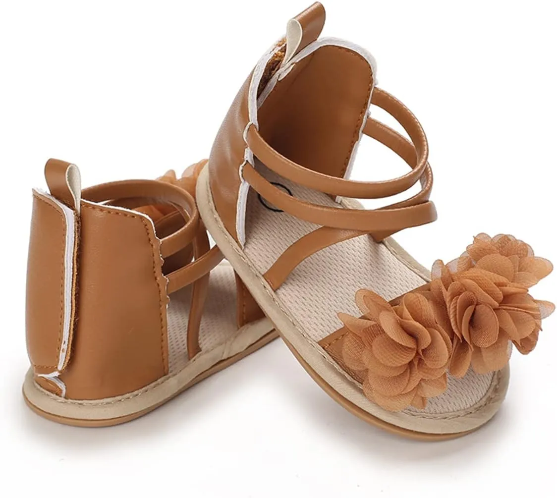 LAFEGEN Baby Boys Girls Summer Sandals 2 Straps Anti Slip Soft Sole Beach Infant Shoes Toddler First Walker Newborn Crib Shoes(3-18Months)