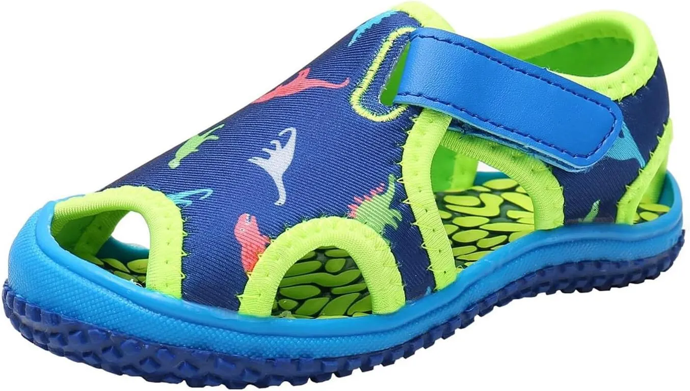Leather Flip Fops Children's Beach Shoes Toe Wraping Soft Sole Sandals Casual Shoes Toddler Pool Sandals