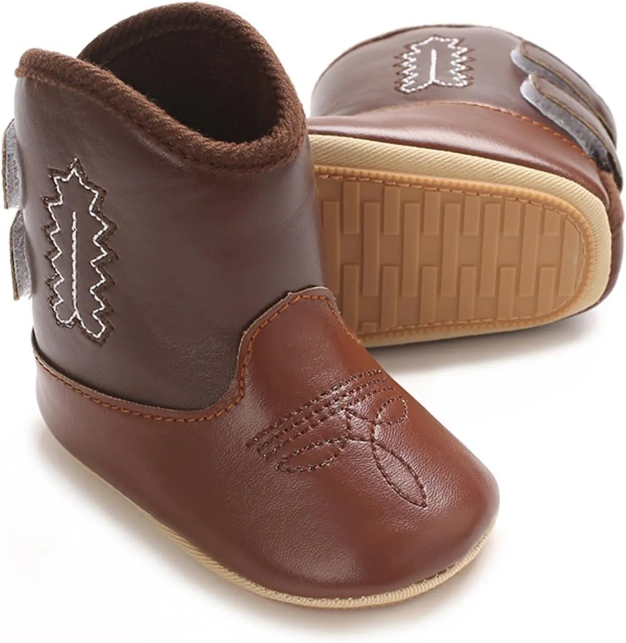 Leather Western Boots Cowboy Bootie Soft Sole Non Slip Shoes for Baby Infant Toddler Girls 9 Month Old Baby Girl Shoes