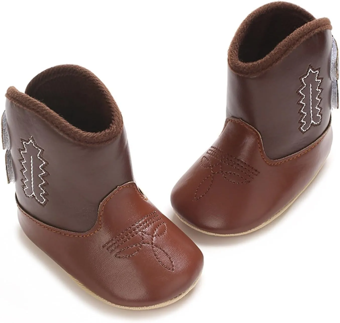 Leather Western Boots Cowboy Bootie Soft Sole Non Slip Shoes for Baby Infant Toddler Girls 9 Month Old Baby Girl Shoes