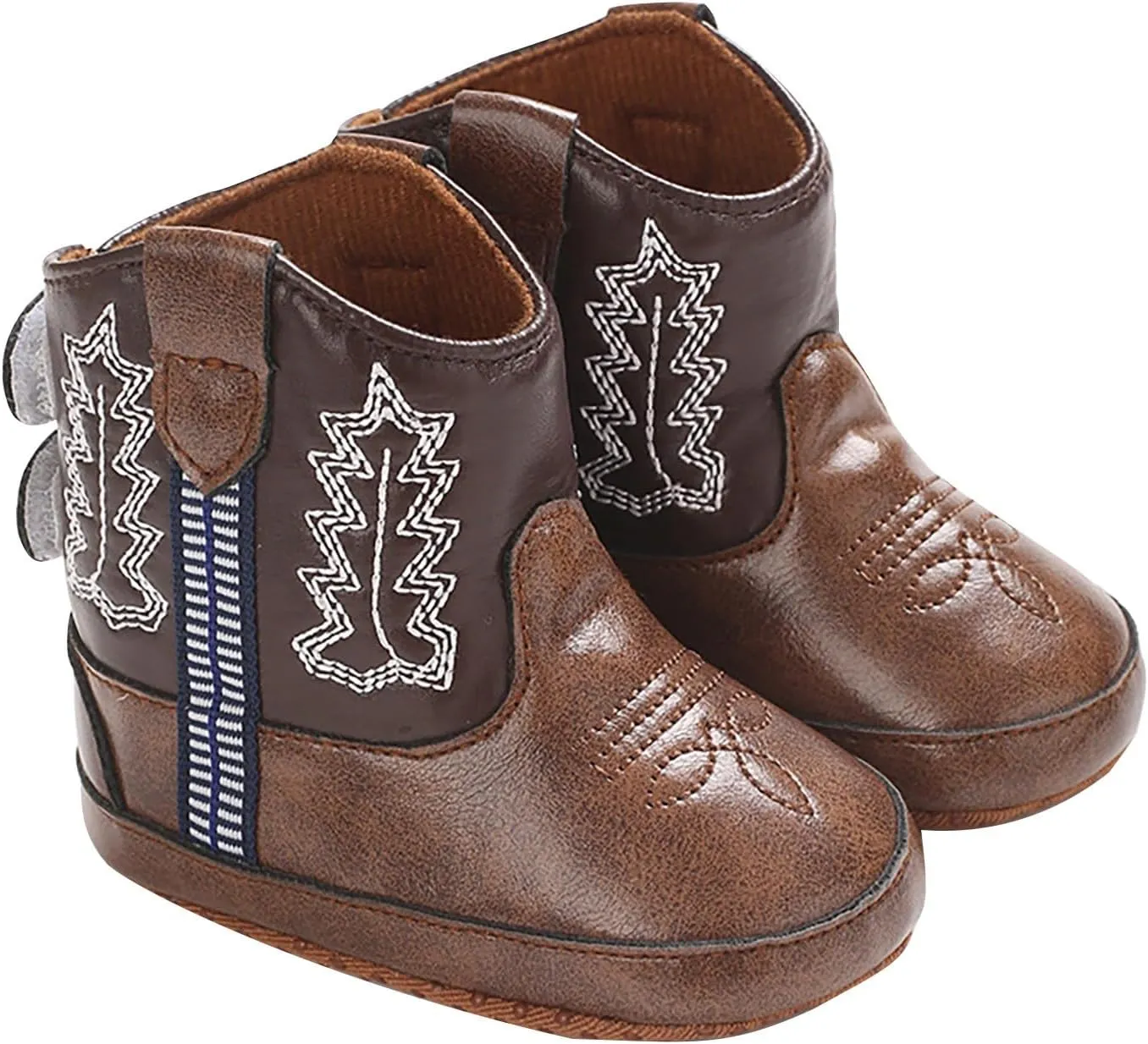 Leather Western Boots Cowboy Bootie Soft Sole Non Slip Shoes for Baby Infant Toddler Girls Boys Casual Shoes Toddler