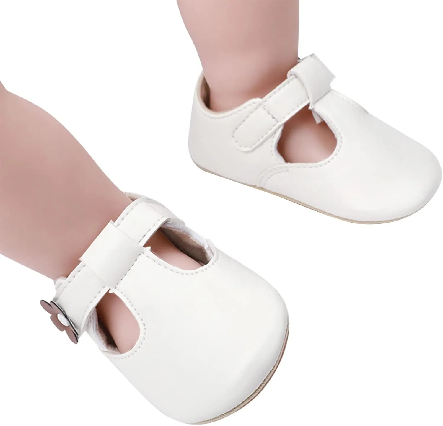 Little Boys Shoes Infant Toddler Shoes Baby Girl Flower Decoration Leather Princess Shoes Soft Sole Toddler 0-18Months