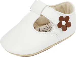 Little Boys Shoes Infant Toddler Shoes Baby Girl Flower Decoration Leather Princess Shoes Soft Sole Toddler 0-18Months
