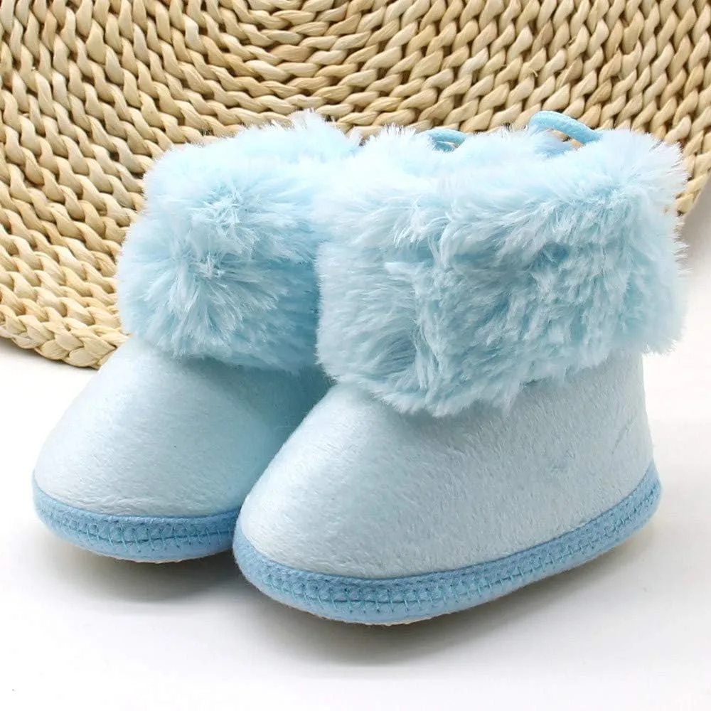 Little Boys Shoes Toddler Newborn Baby Soild Wool Boots Soft Sole Snow Prewalker Warm Shoes Every Step Shoes