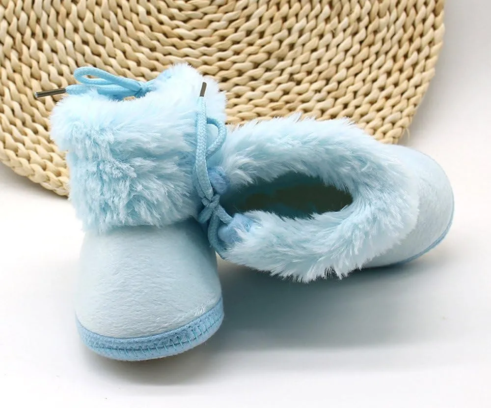 Little Boys Shoes Toddler Newborn Baby Soild Wool Boots Soft Sole Snow Prewalker Warm Shoes Every Step Shoes