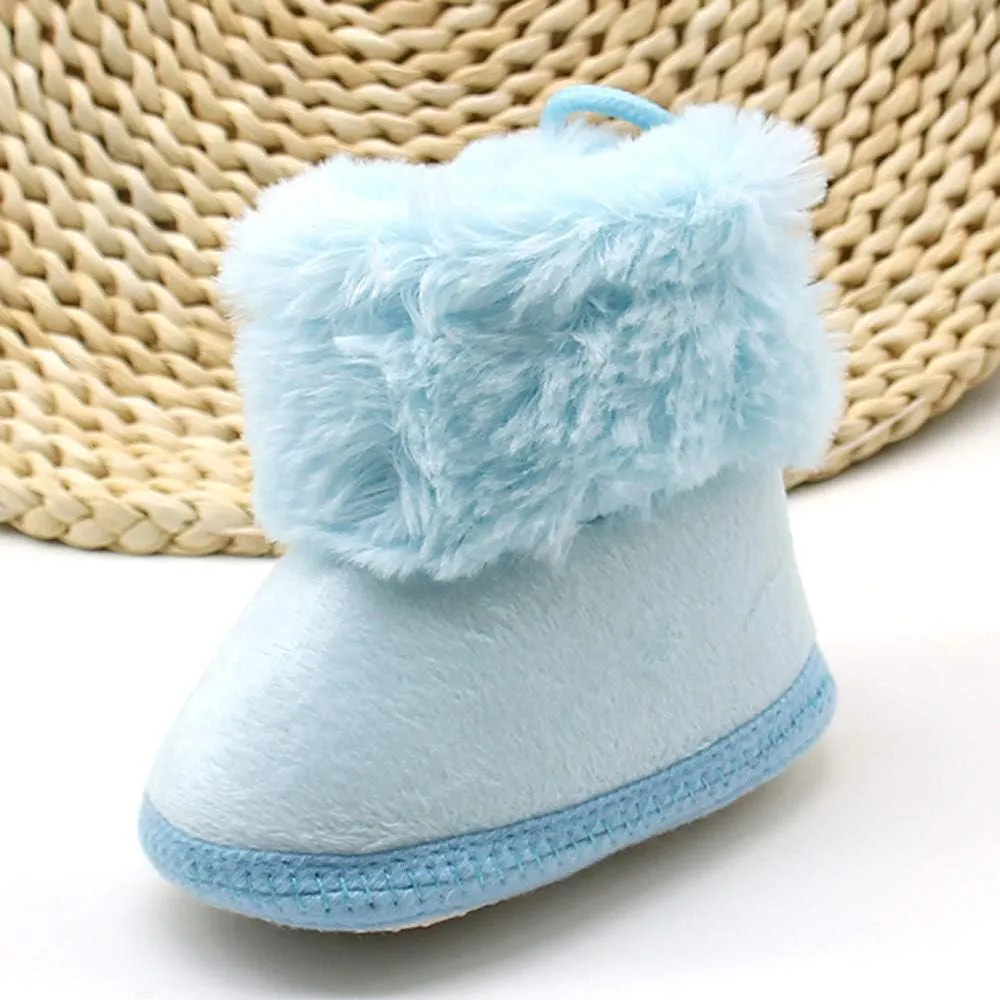 Little Boys Shoes Toddler Newborn Baby Soild Wool Boots Soft Sole Snow Prewalker Warm Shoes Every Step Shoes