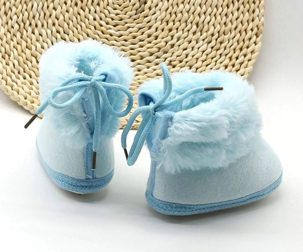 Little Boys Shoes Toddler Newborn Baby Soild Wool Boots Soft Sole Snow Prewalker Warm Shoes Every Step Shoes