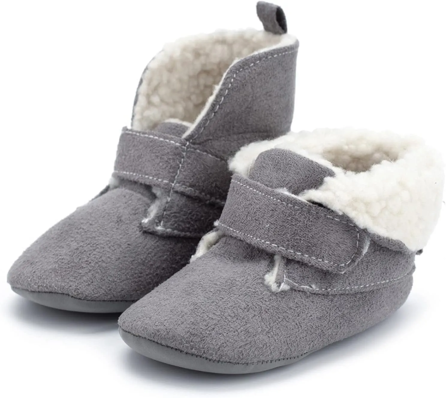 Little Boys Windproof Shoes Infant Toddler Shoes Soft Sole Winter Solid Color Non Slip Warm Plus Velvet Boots