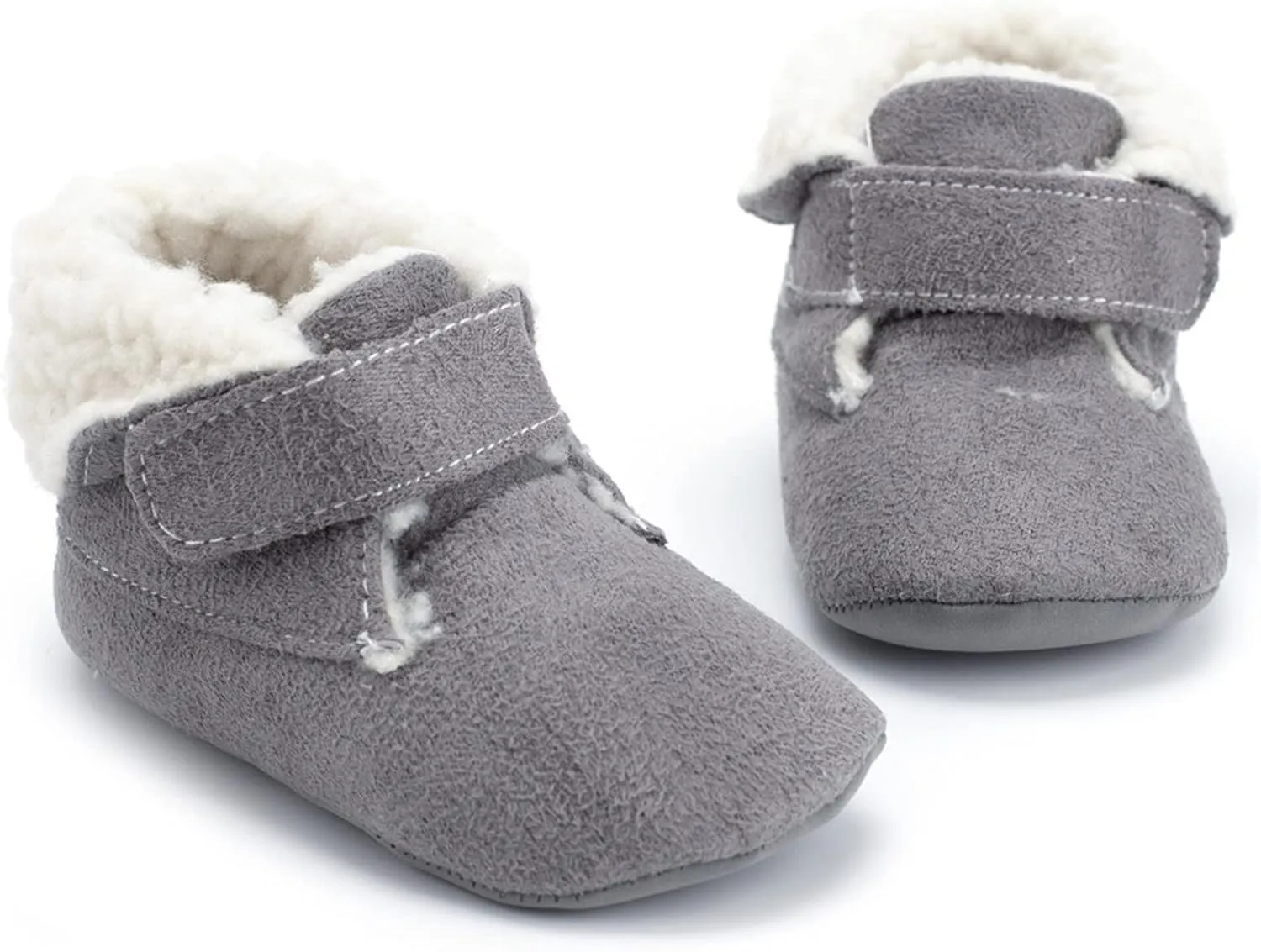 Little Boys Windproof Shoes Infant Toddler Shoes Soft Sole Winter Solid Color Non Slip Warm Plus Velvet Boots