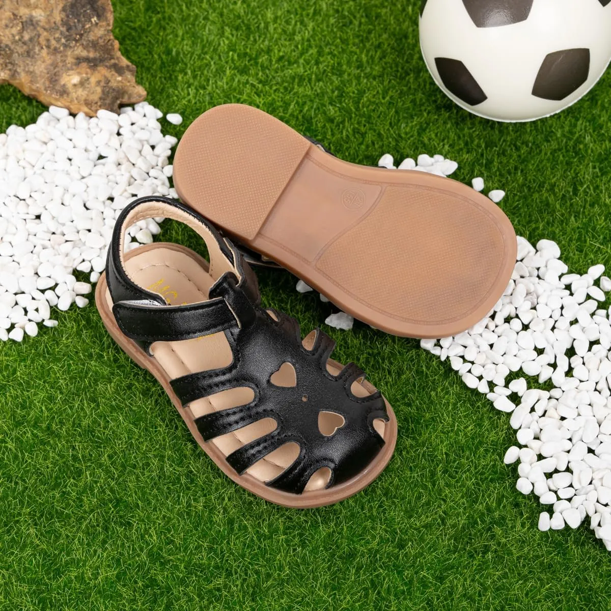 Meckior Toddler Girls Sandals for Little Girls Wedding Dress Sandals Open Toe Non-Slip Summer Beach Pool Shoes (Toddler/Little Kid)