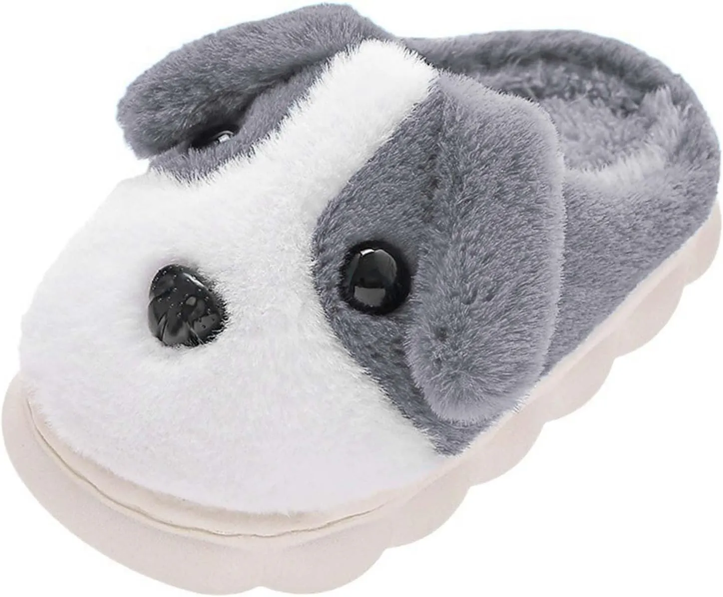 Memory Foam Dog Slipper For Toddler Baby Boys Girls Fuzzy Ear Ankle Shoes Winter Comfy House Shoes Ankle Non Slip