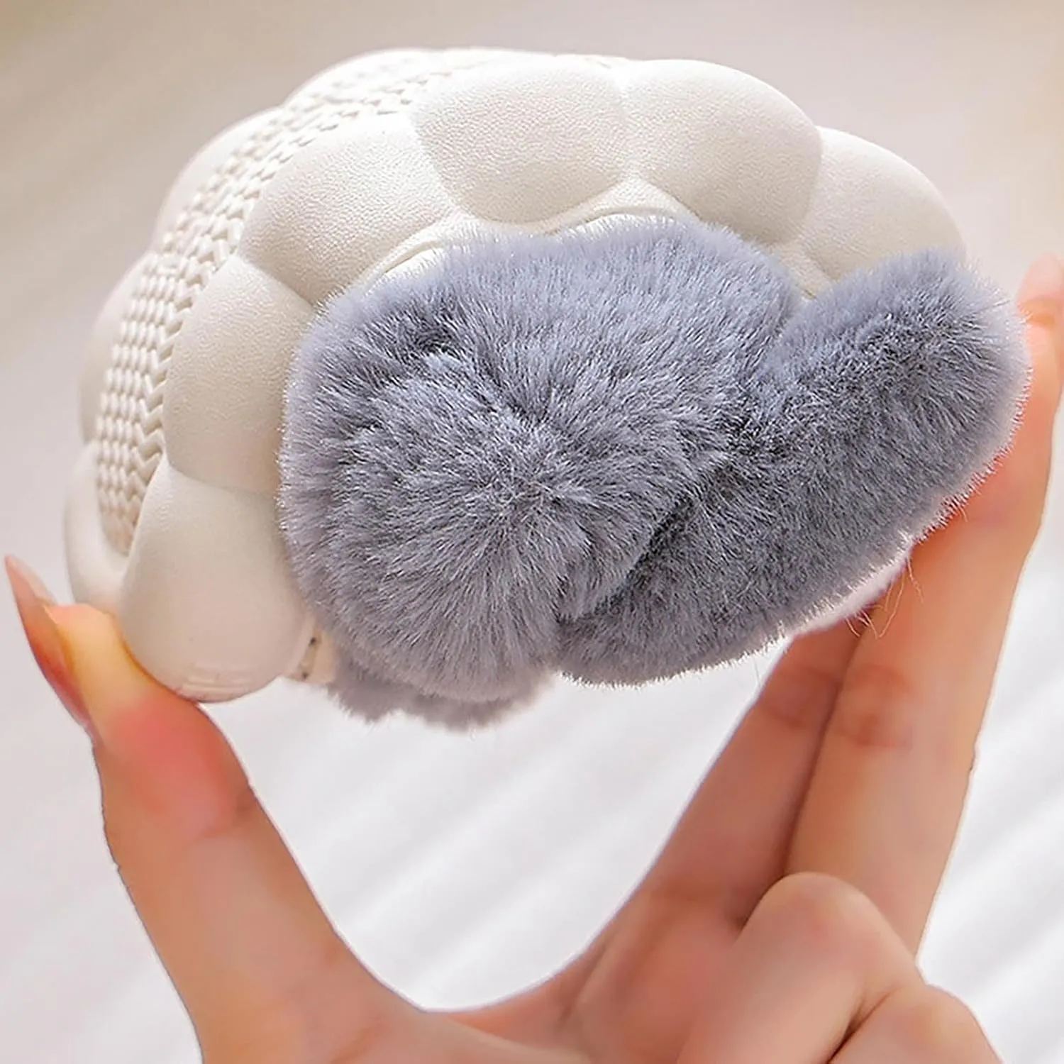 Memory Foam Dog Slipper For Toddler Baby Boys Girls Fuzzy Ear Ankle Shoes Winter Comfy House Shoes Ankle Non Slip
