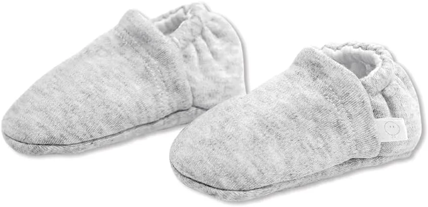 MORI Baby Warm Booties with Stretch Back - Comfortable Unisex Infant Slippers - Breathable Snug Cozy Shoes for Boys and Girls